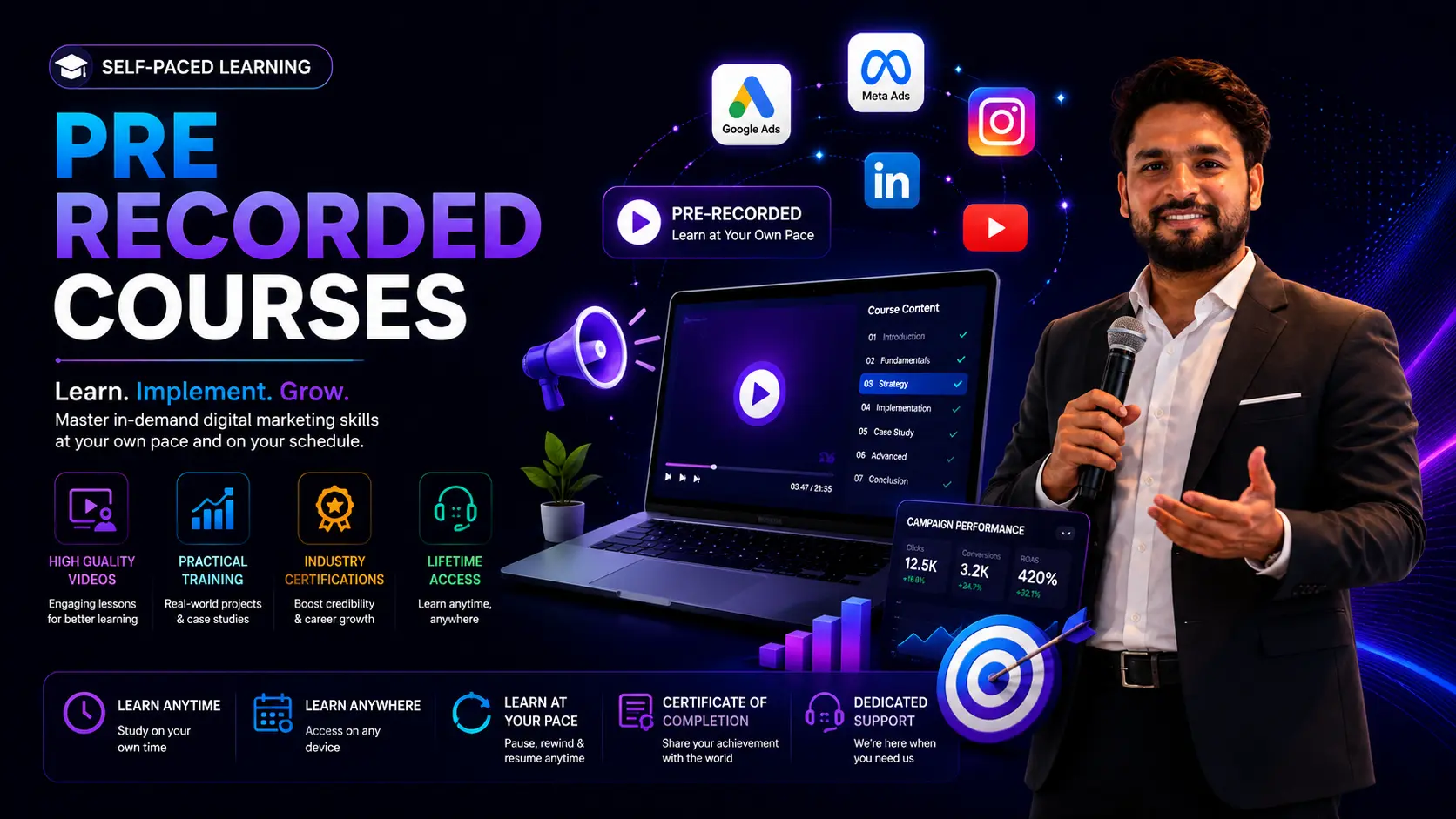 Prerecorded Digital Marketing Courses
